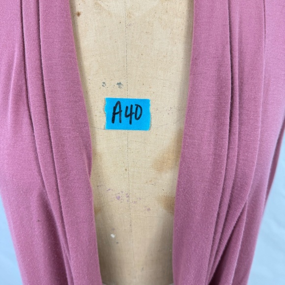 Espresso Rose Pink Long Sleeve Light Weight Waterfall Wrap Jacket Size Large - Picture 9 of 9